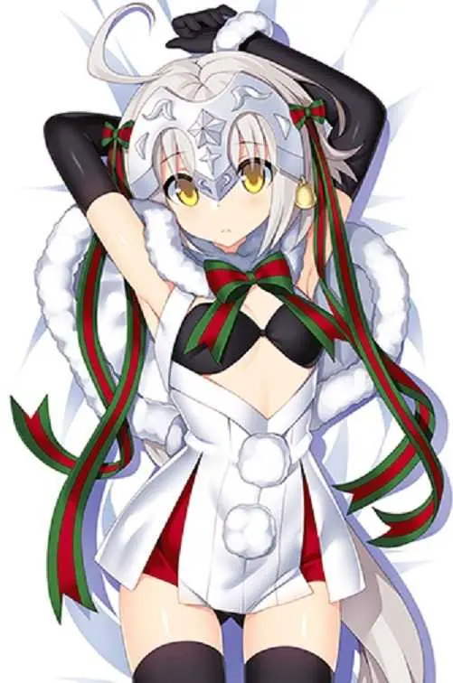 (image for) Fate/Grand Order Dakimakura Jeanne d'Arc Alter Santa Lily Body Pillow Case 02 - Click Image to Close